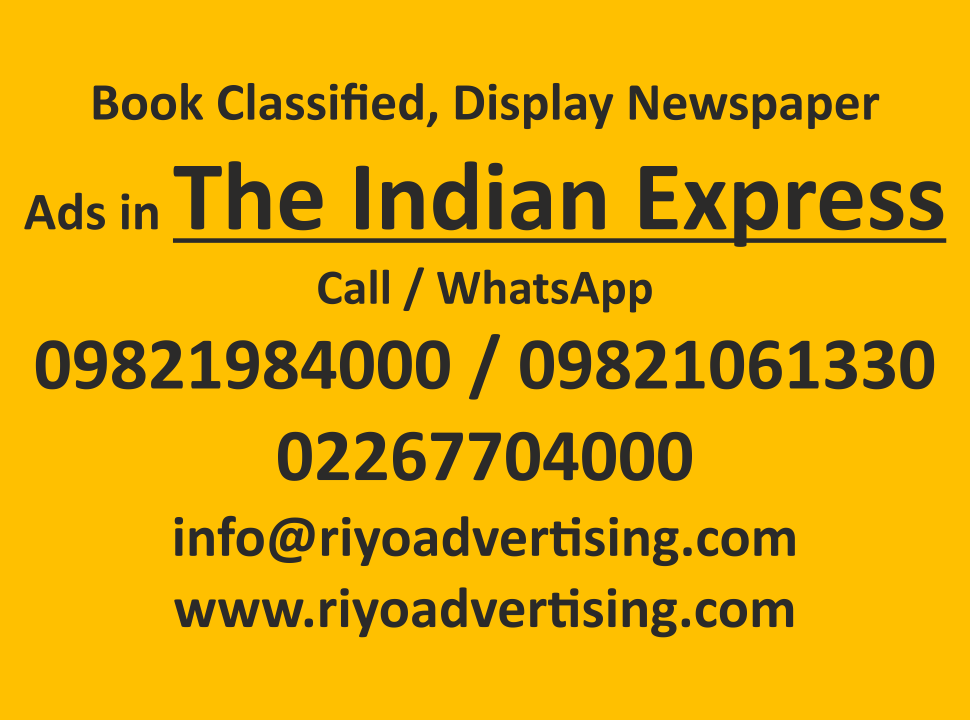 book newspaper ads in the indian express
