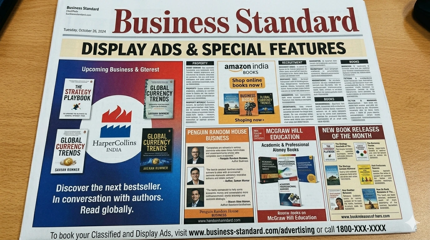 Book <span class="text-pink-700">Classifide Ads</span> in Business Standard Newspaper Online