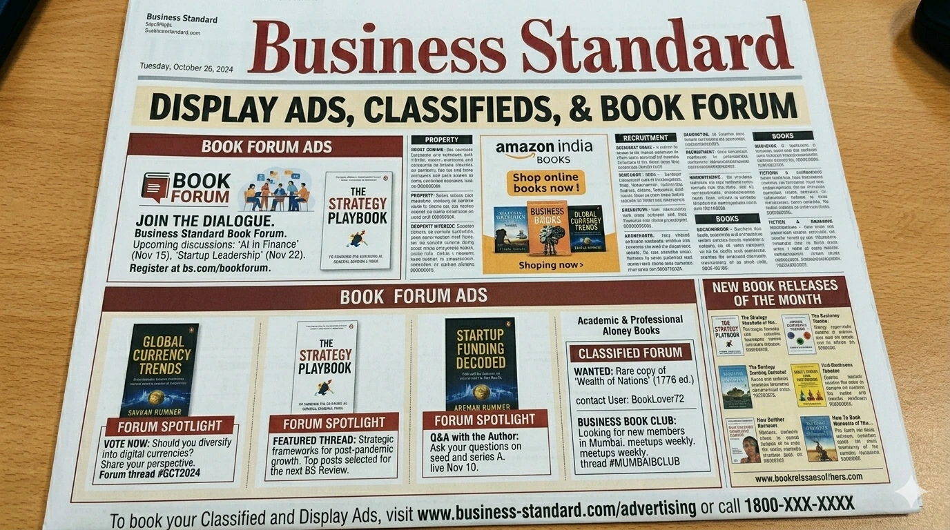 Book <span class="text-pink-700">Classifide Ads</span> in Business Standard Newspaper Online
