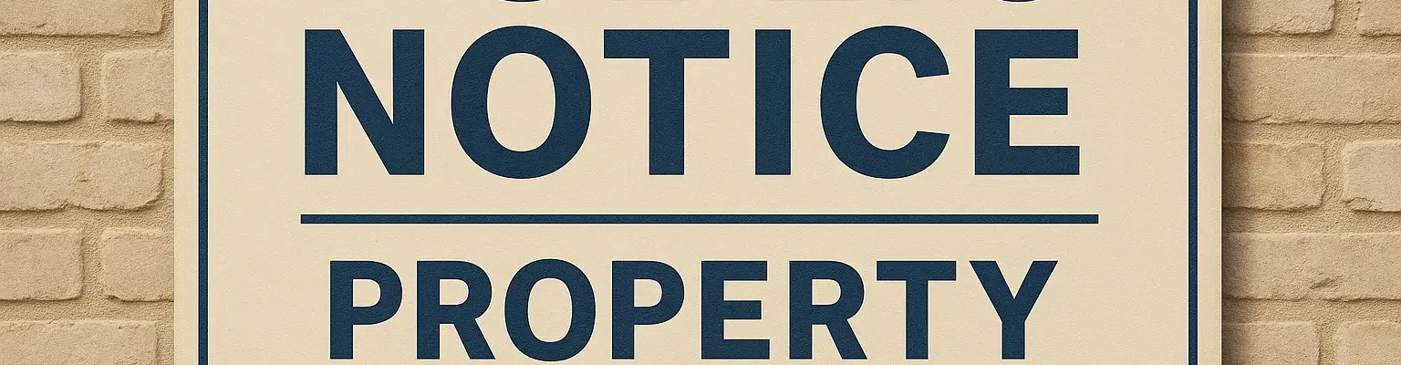 Public Notice for a property advertisement