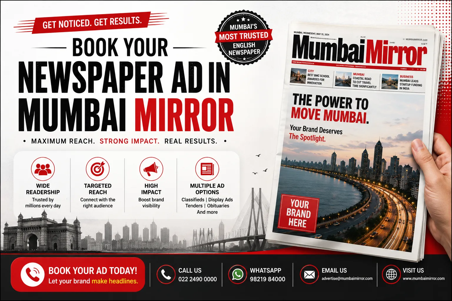 Mumbai Mirror Newspaper Ad Booking