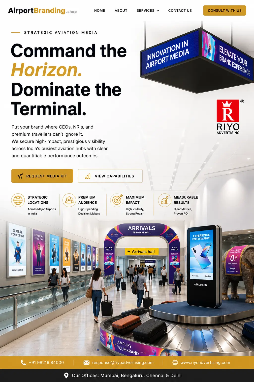 Airport branding advertising