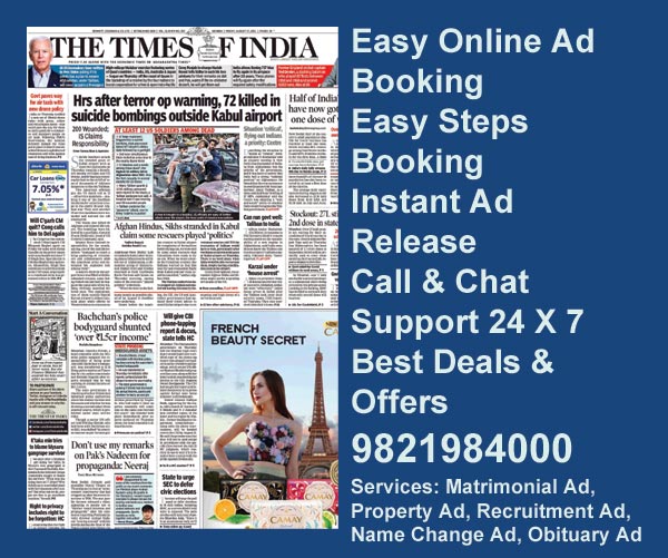 Times of India Ad Rate