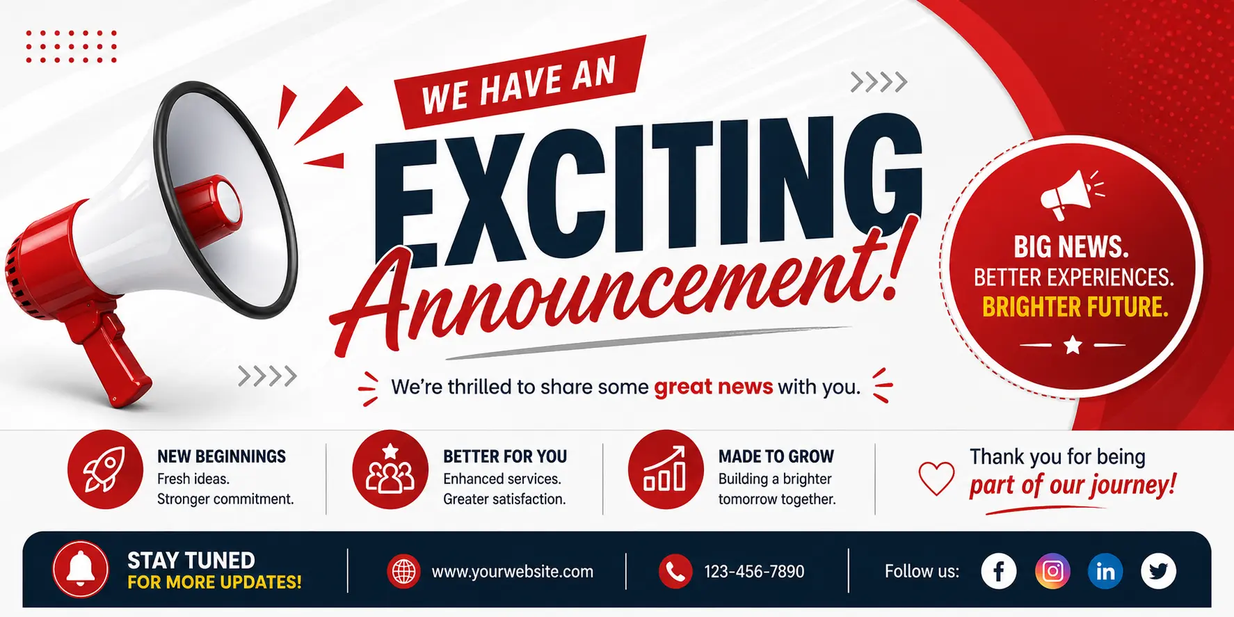 Announcement ad sample
