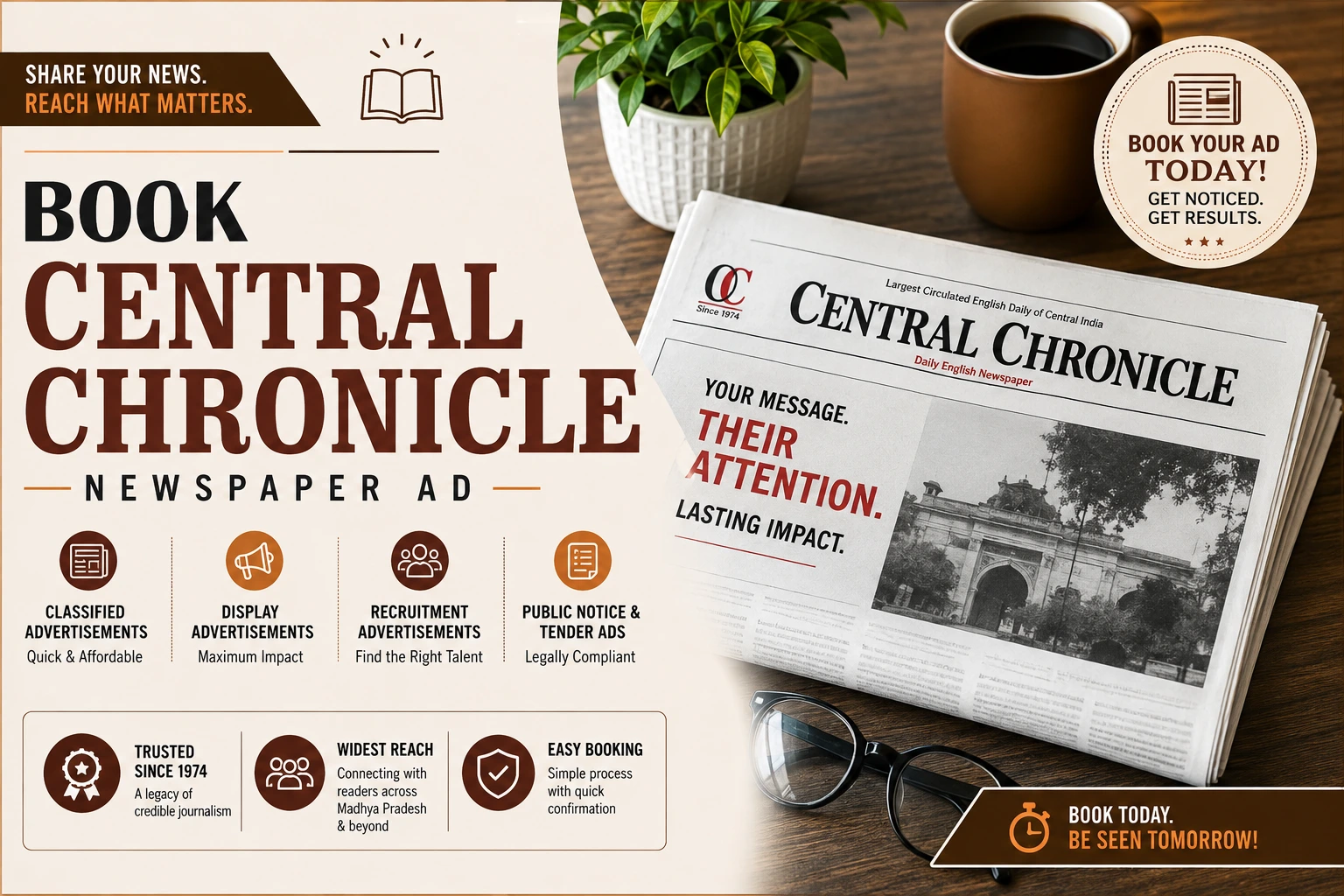 Book Central Chronicle Newspaper Ad