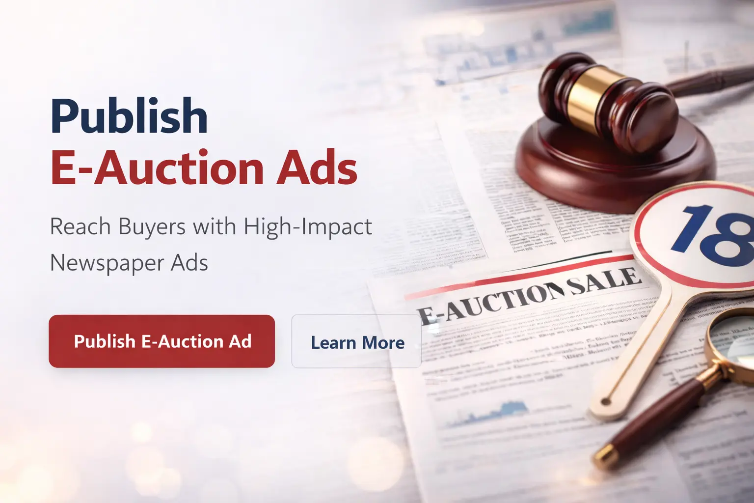 E-Auction Sale Newspaper Advertisement