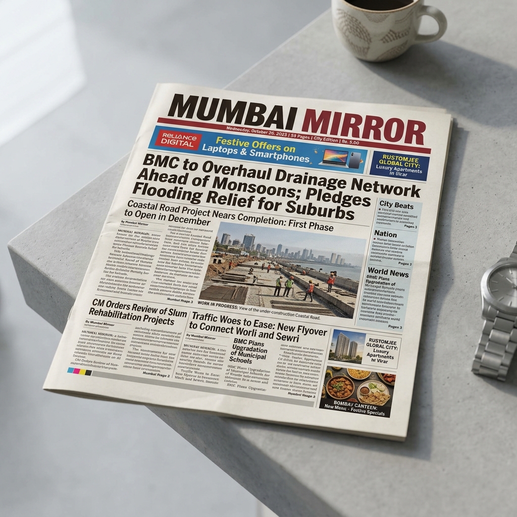 Mumbai Mirror Newspaper front page