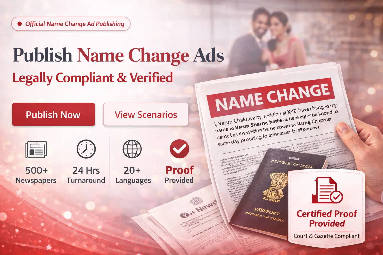 Name Change Newspaper Advertisement