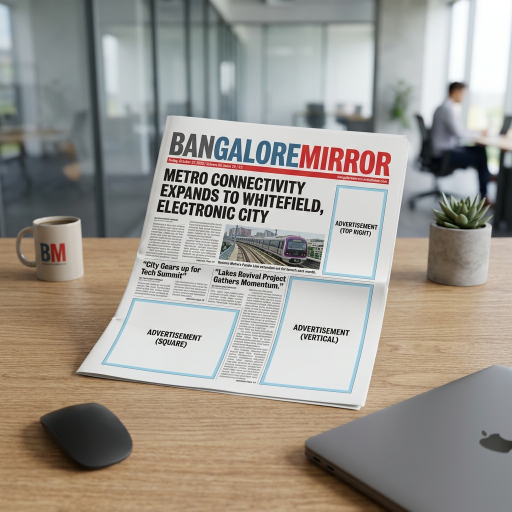 Bangalore Mirror Newspaper front page