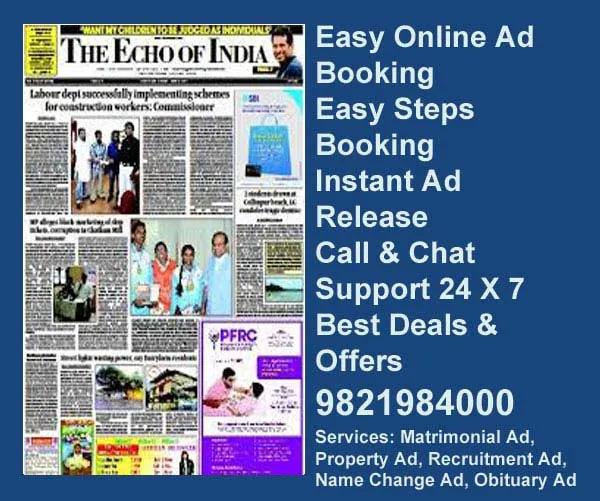 The Eco of India ad rate