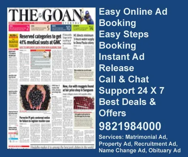 The Goan Everyday ad rate