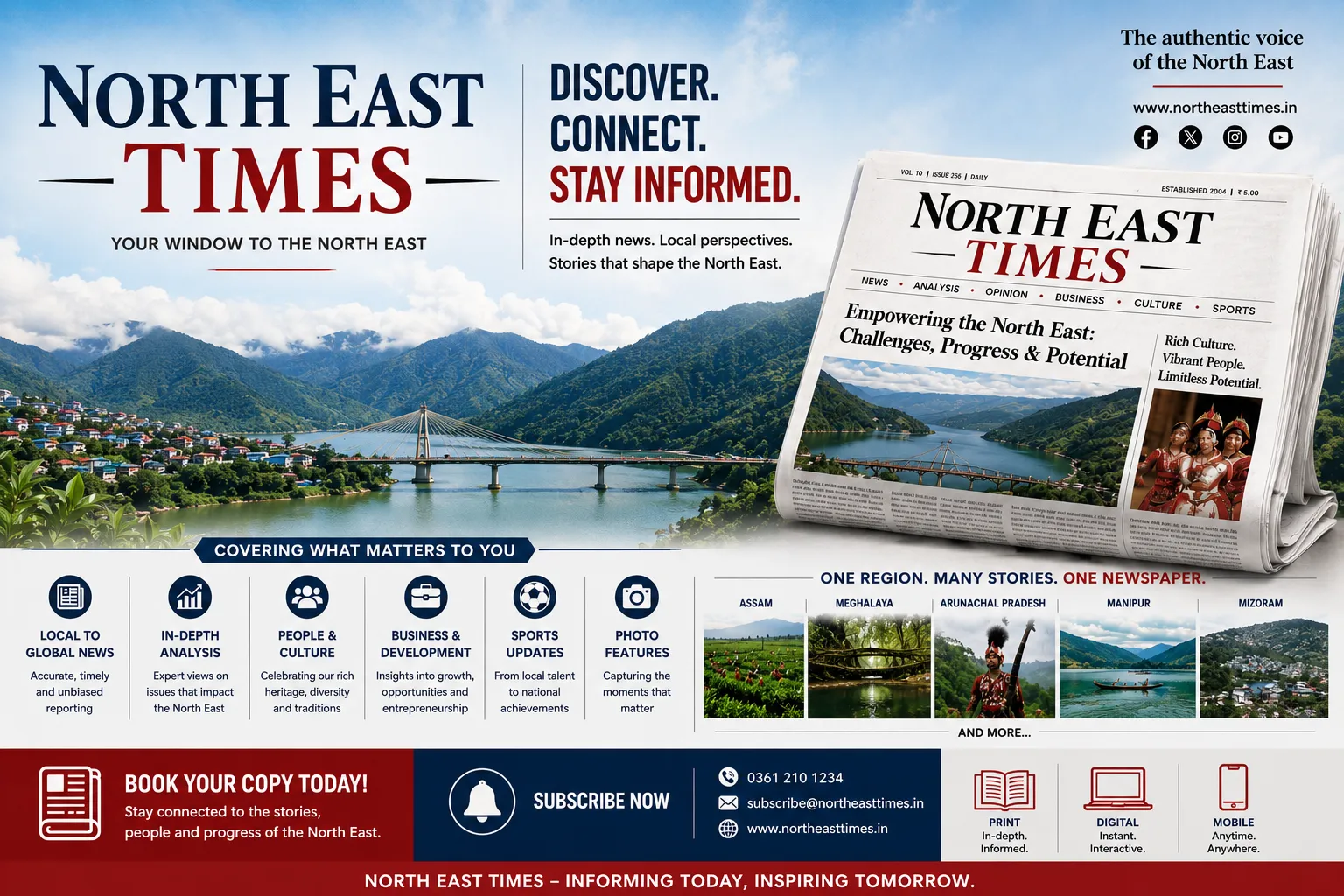 Book North East Times Newspaper Ad