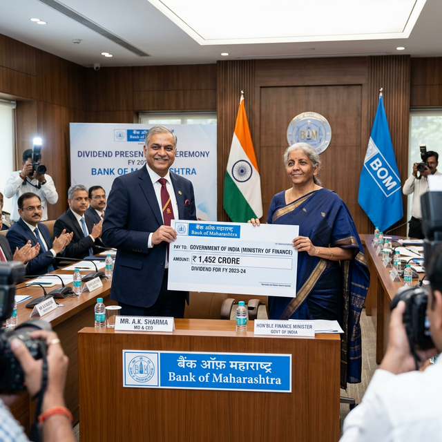 Bank of Maharashtra Dividend Cheque Presentation – Press Release Case Study