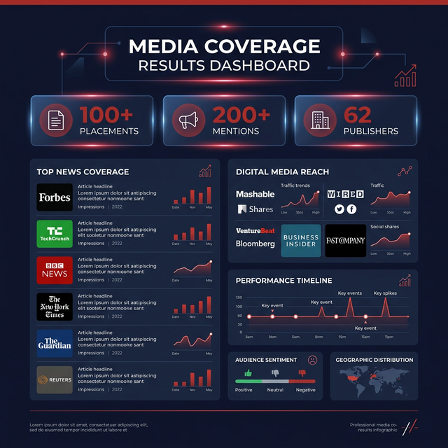 Press Release Case Study Results Dashboard