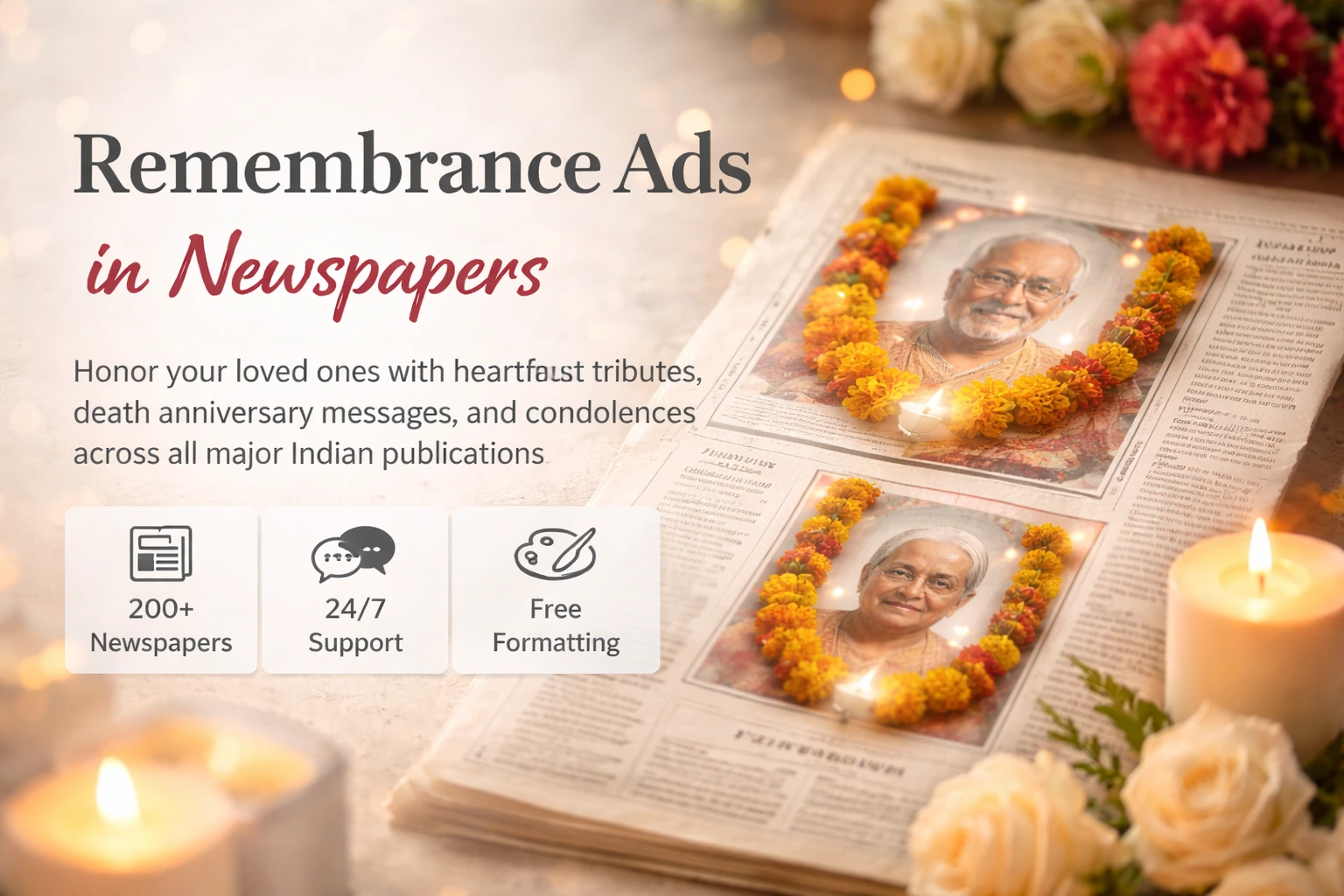 Remembrance Ads in Newspapers