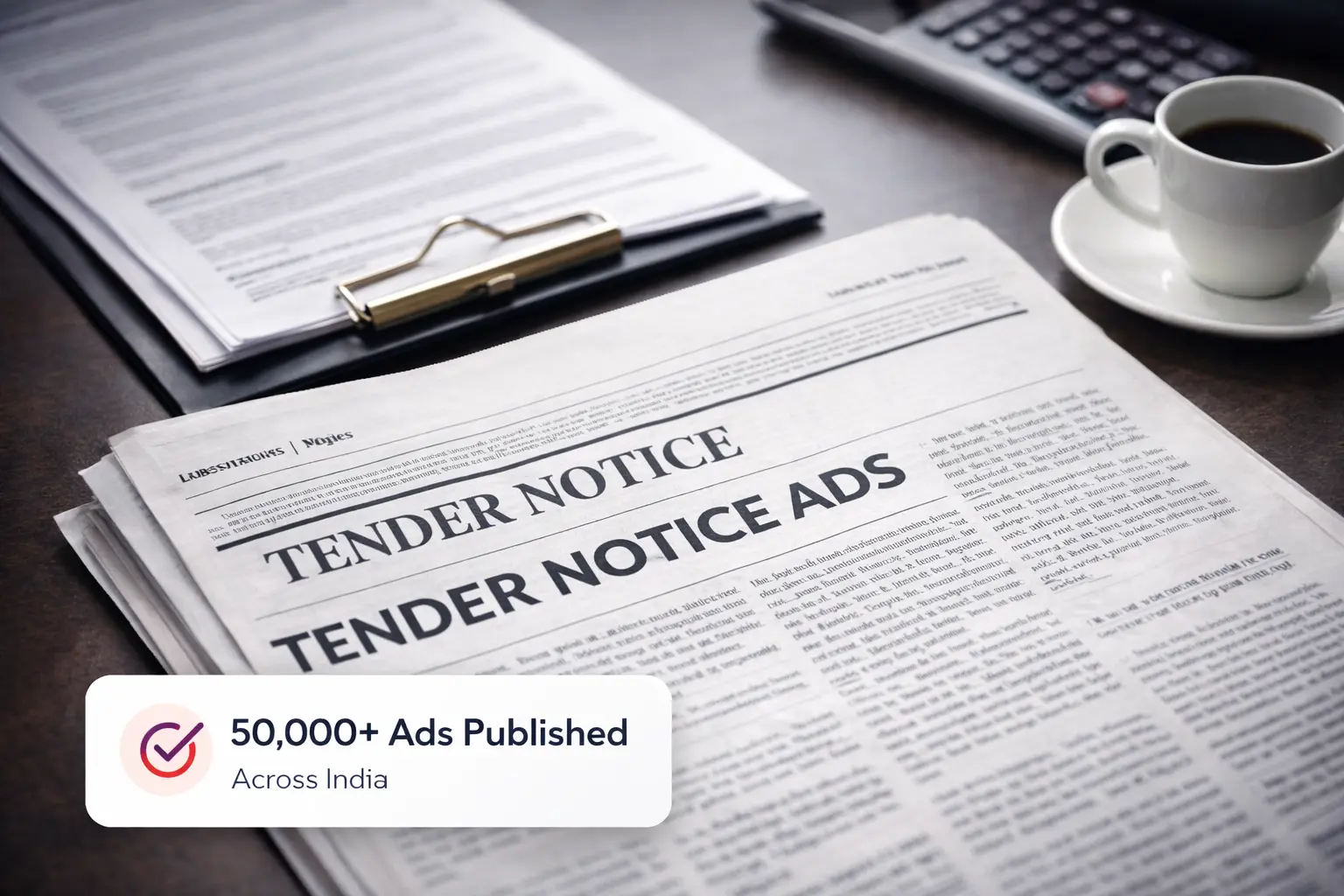 Tender Notice Newspaper Advertisement