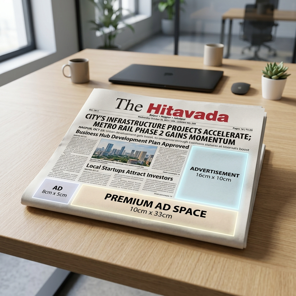 Book The Hitavada Newspaper Ad