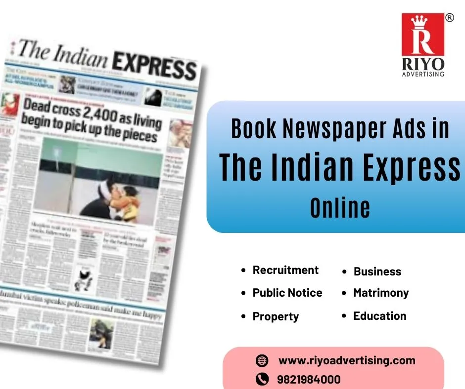 Newspaper ad The New indian Express Advertising