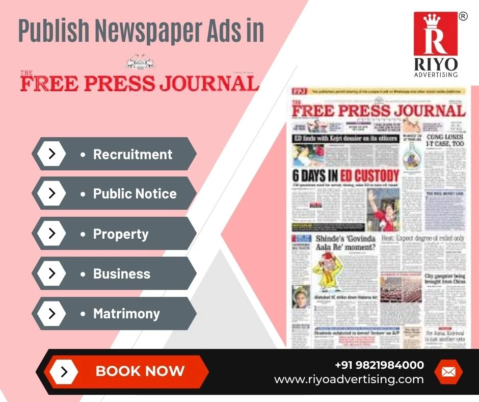 Free Press Journal ad rate