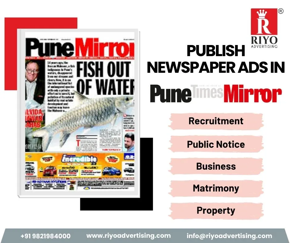 Pune Mirror ad rate