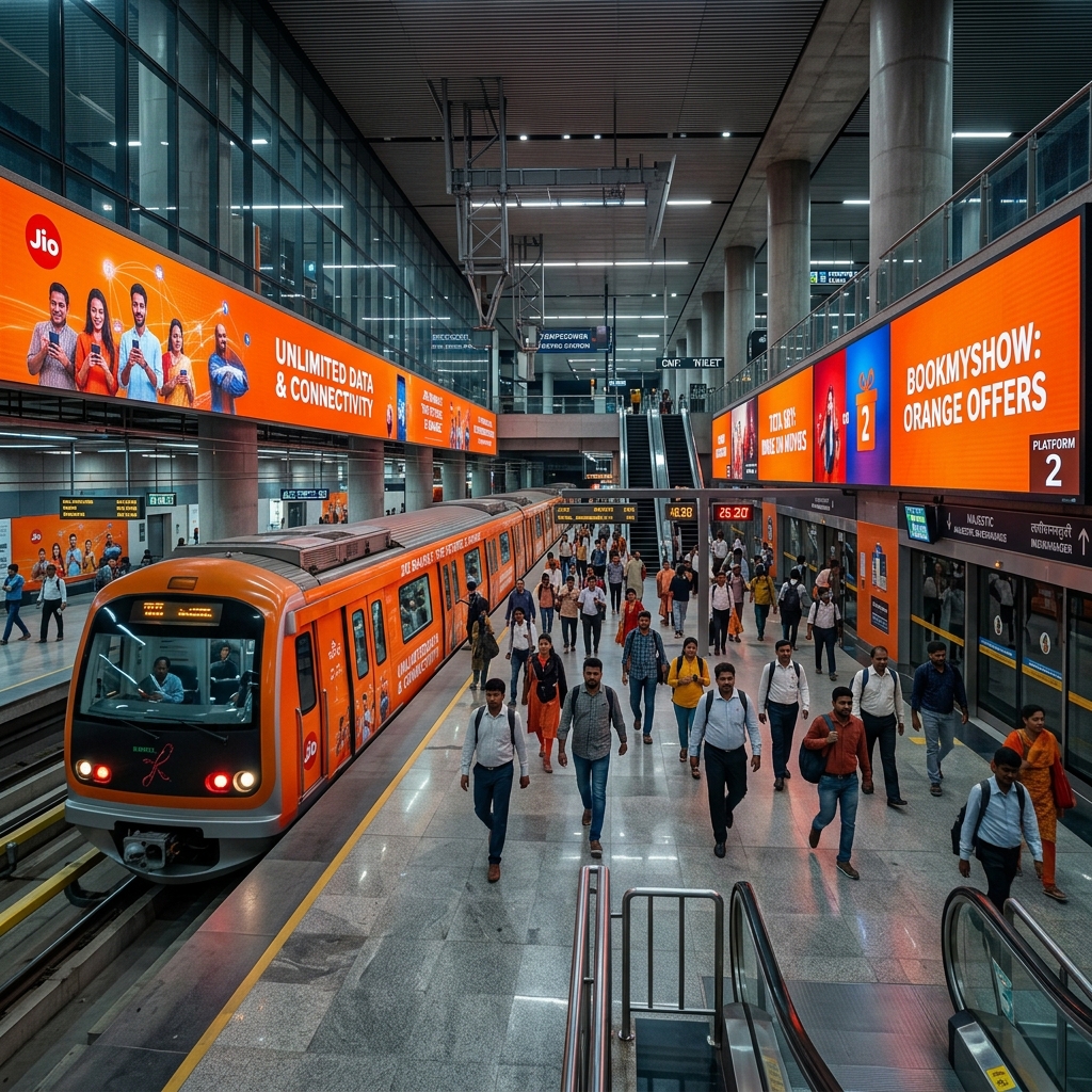 Metro Train Advertising Inside Mumbai Suburban Railway