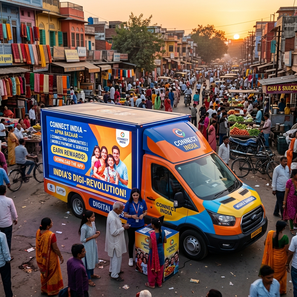 Tempo Advertising in Mumbai - Branded Vehicle Moving Through City