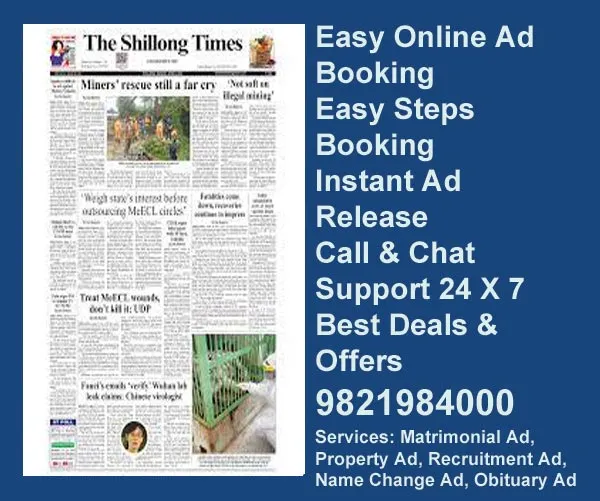 The Shillong Times ad rate