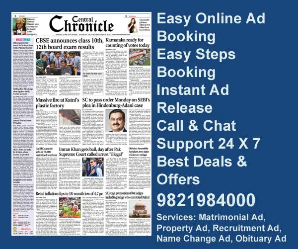 Central Chronicle ad rate