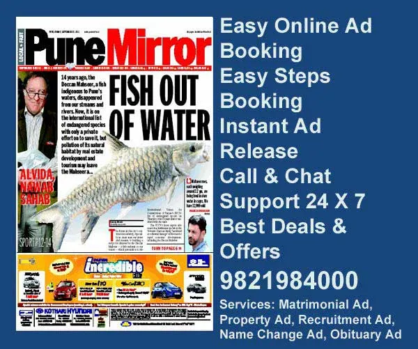 Pune Mirror ad rate
