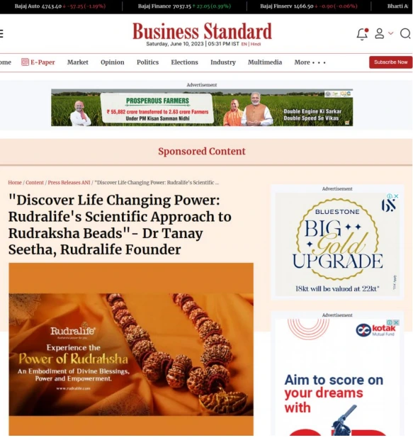 Business-Standard: Rudralife