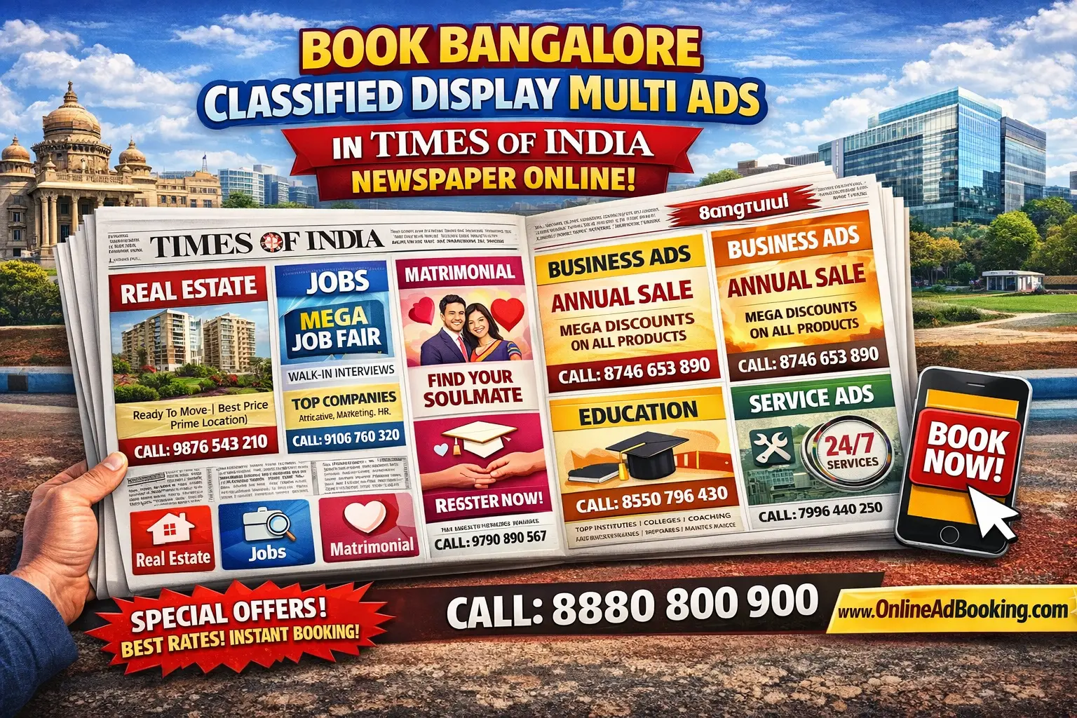 Book <span class="text-pink-700">Classifide Ads</span> in Times Of India Newspaper Online