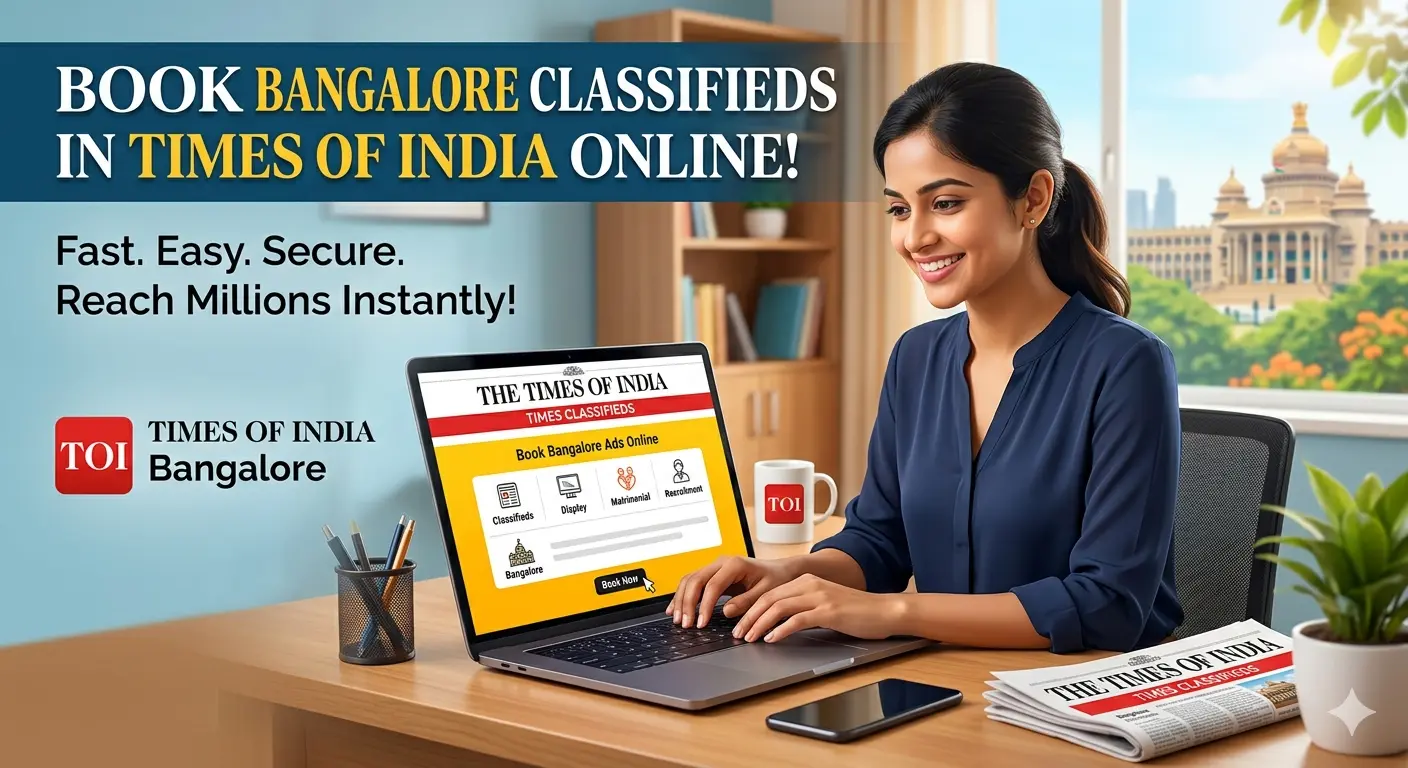 Book <span class="text-pink-700">Classifide Ads</span> in Times Of India Newspaper Online