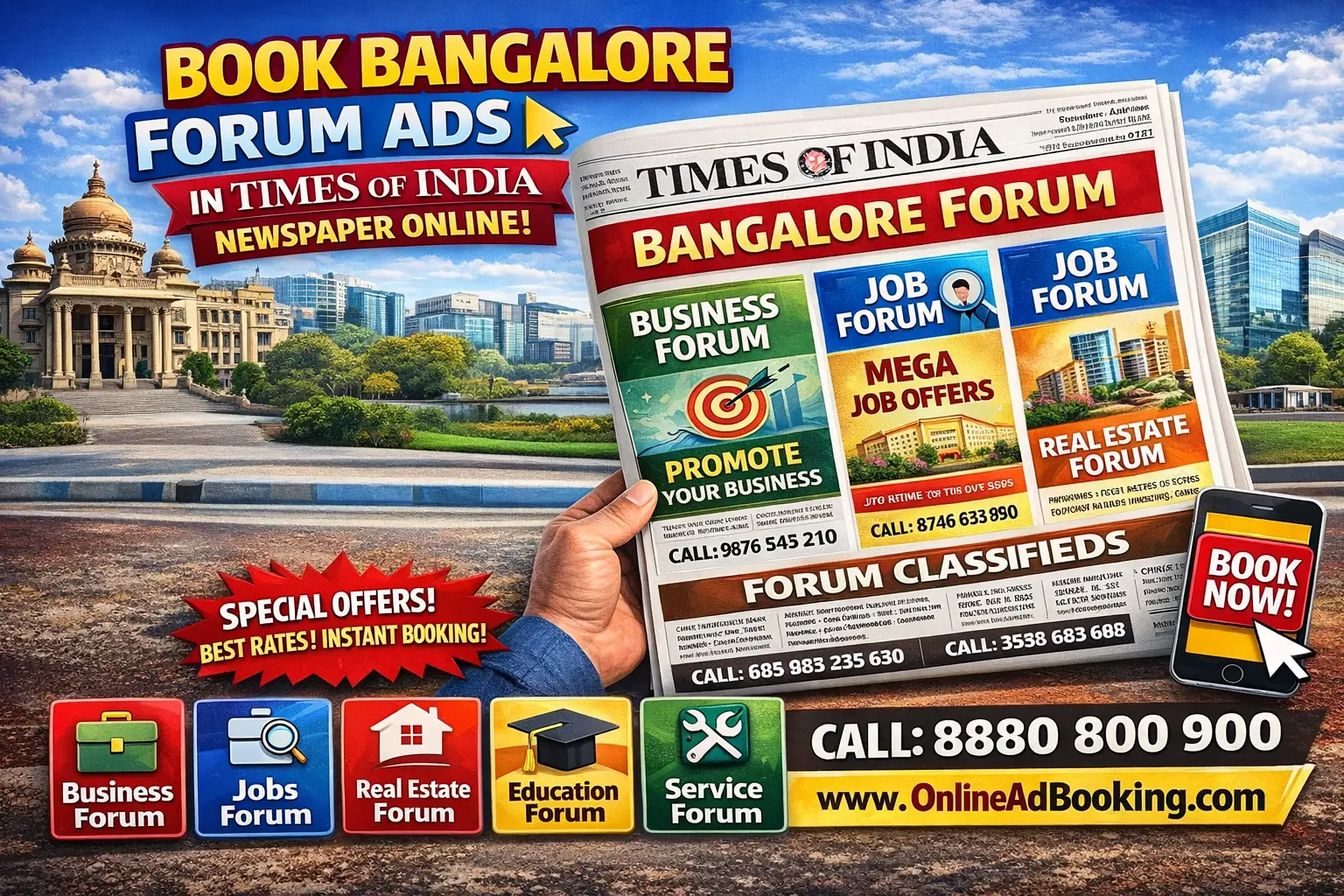 Book <span class="text-pink-700">Classifide Ads</span> in Times Of India Newspaper Online