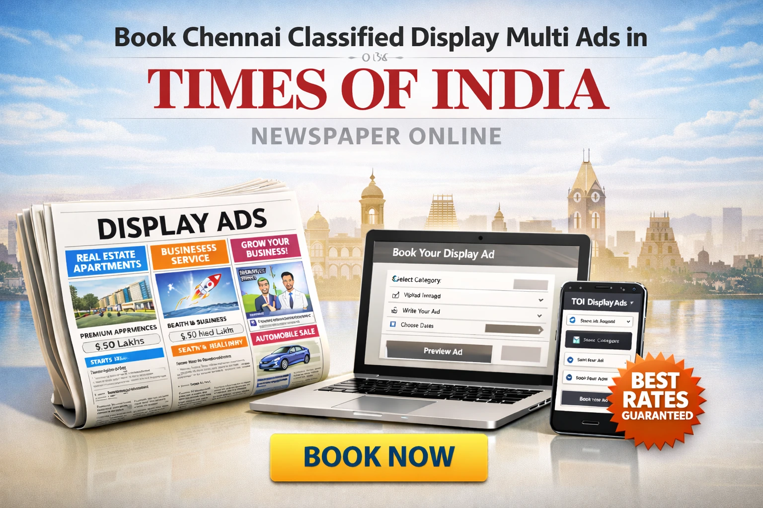 Book <span class="text-pink-700">Classifide Ads</span> in Times Of India Newspaper Online