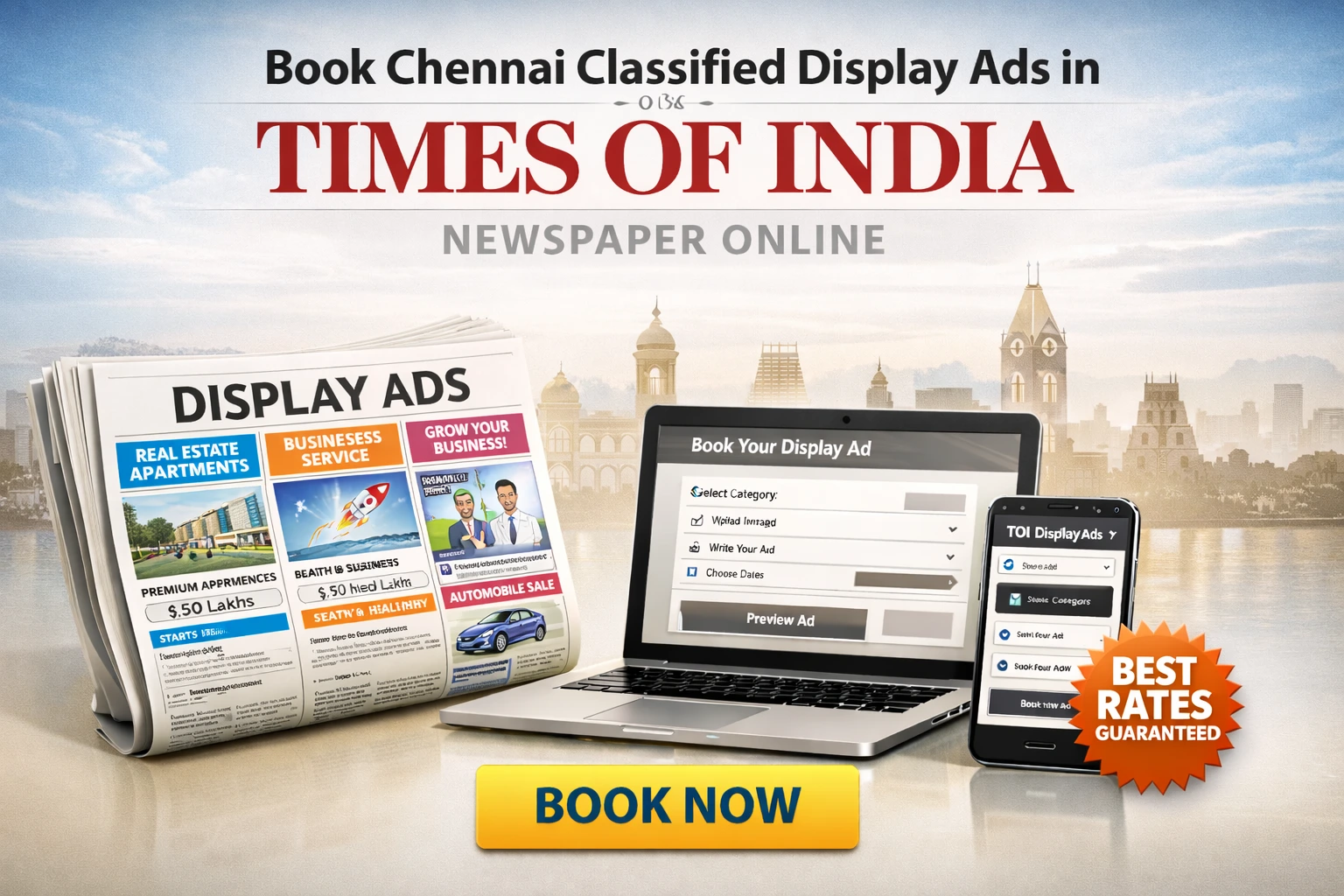 Book <span class="text-pink-700">Classifide Ads</span> in Times Of India Newspaper Online