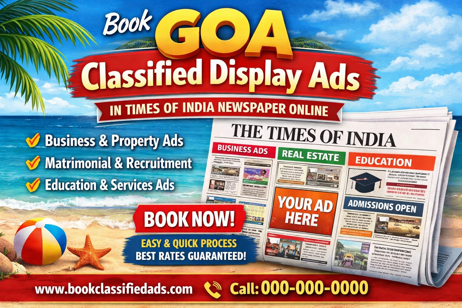 Book <span class="text-pink-700">Classifide Ads</span> in Times Of India Newspaper Online