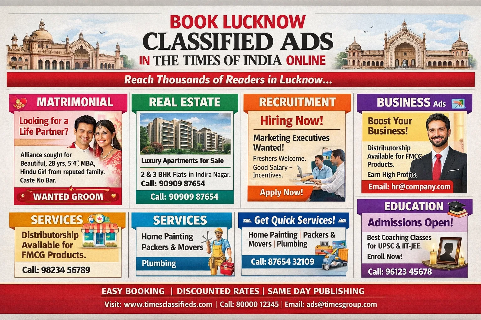 Book <span class="text-pink-700">Classifide Ads</span> in Times Of India Newspaper Online