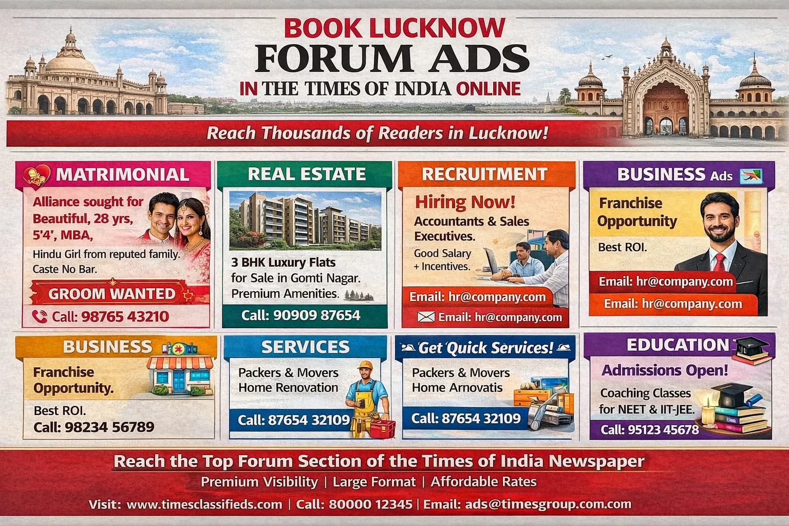 Book <span class="text-pink-700">Classifide Ads</span> in Times Of India Newspaper Online