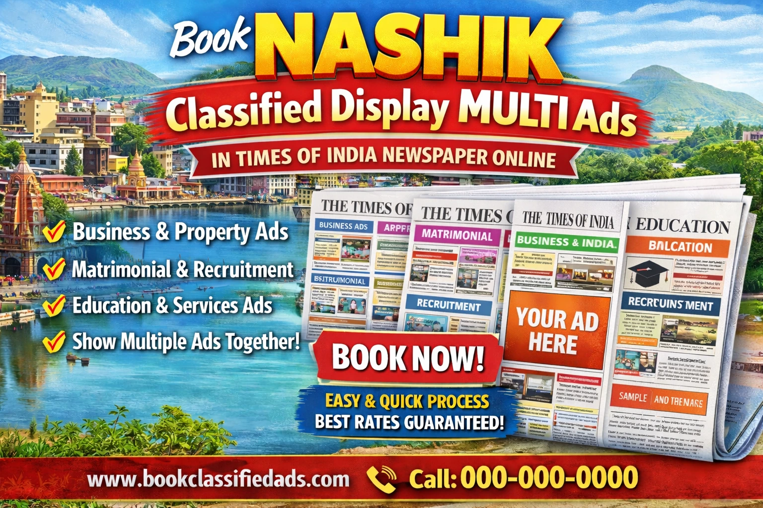 Book <span class="text-pink-700">Classifide Ads</span> in Times Of India Newspaper Online