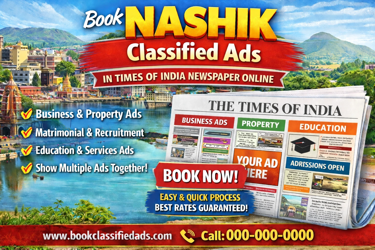 Book <span class="text-pink-700">Classifide Ads</span> in Times Of India Newspaper Online