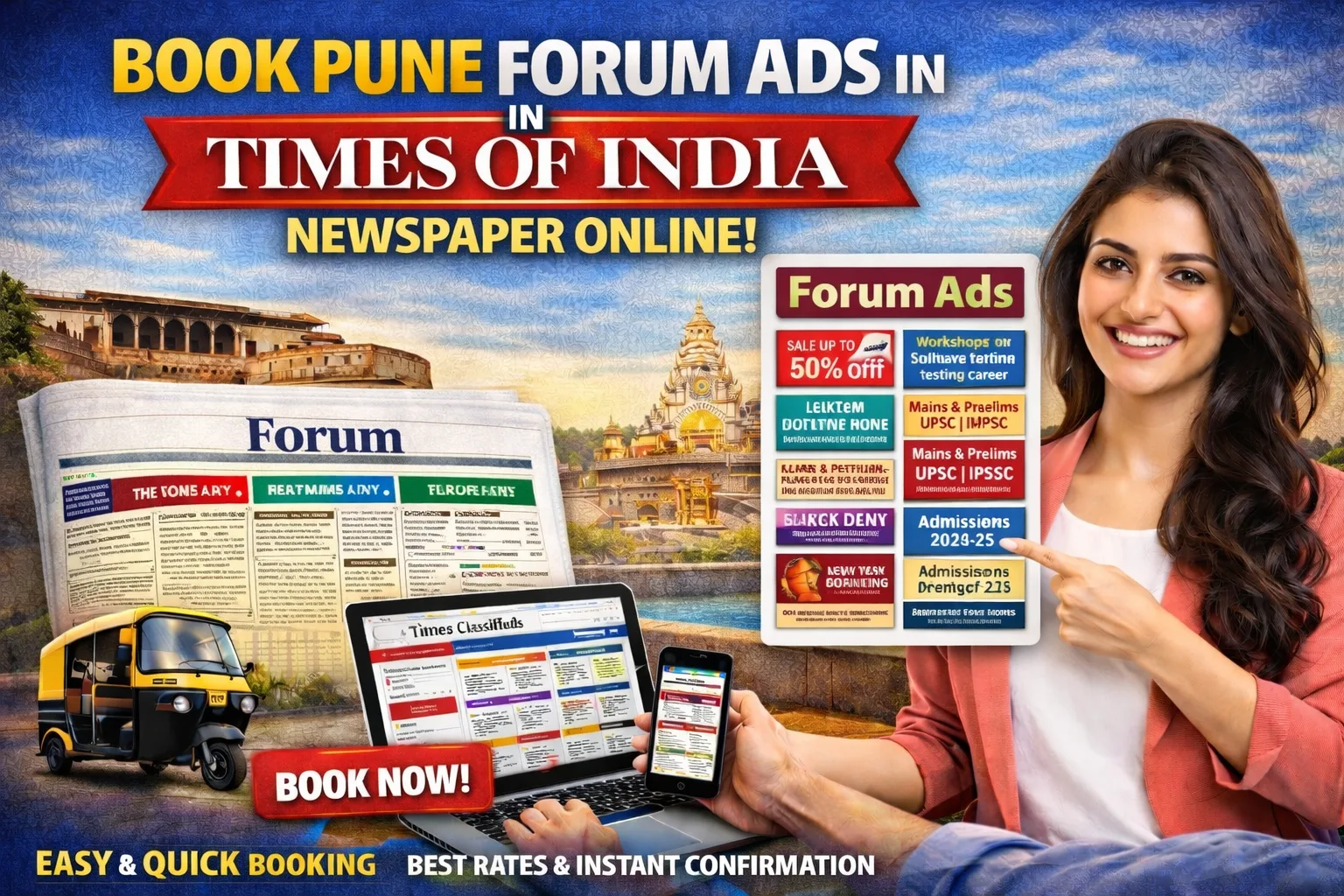 Book <span class="text-pink-700">Classifide Ads</span> in Times Of India Newspaper Online