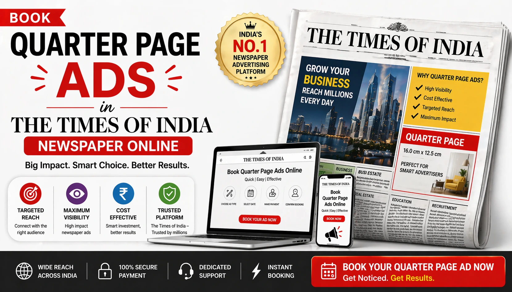 Book <span class="text-pink-700">Classifide Ads</span> in Times Of India Newspaper Online