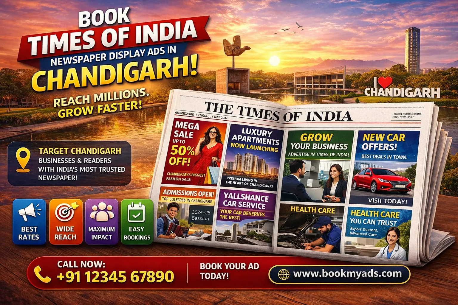 Book <span class="text-pink-700">Display Ads</span> in Times Of India Newspaper Online