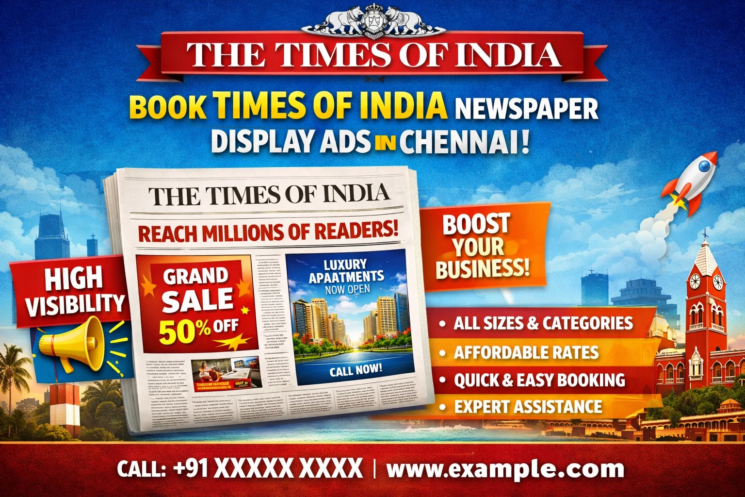 Book <span class="text-pink-700">Display Ads</span> in Times Of India Newspaper Online