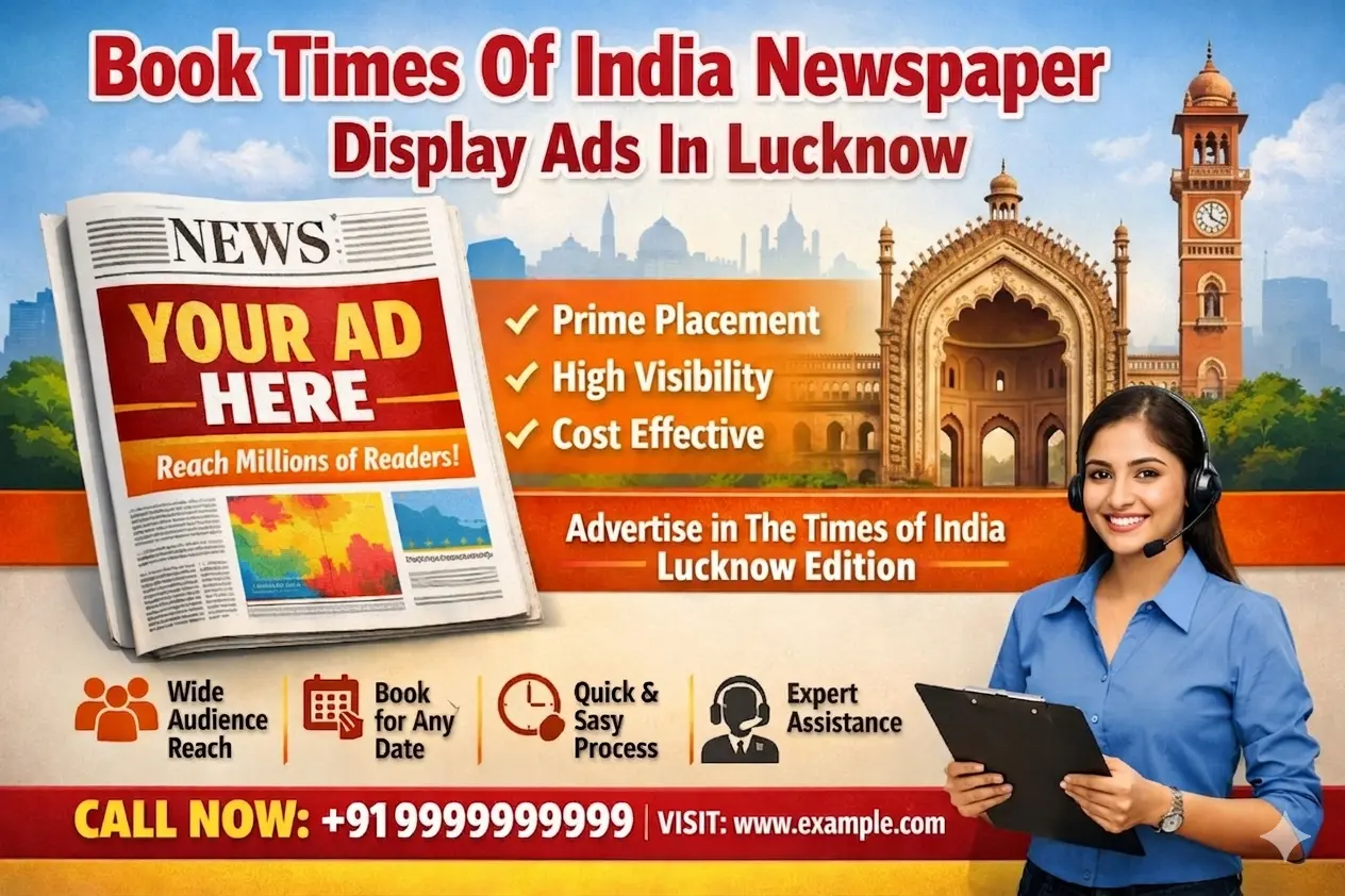 Book <span class="text-pink-700">Display Ads</span> in Times Of India Newspaper Online