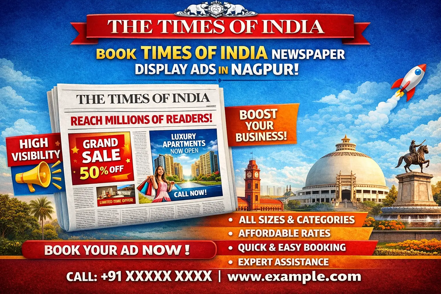 Book <span class="text-pink-700">Display Ads</span> in Times Of India Newspaper Online